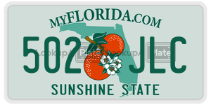 502JLC  license plate in FL