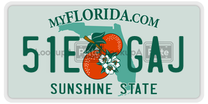 51EGAJ  license plate in FL