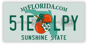 51ELPY  license plate in FL