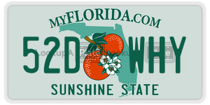 52DWHY  license plate in FL