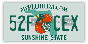 52FCEX  license plate in FL