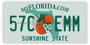 57CEMM license plate in Florida