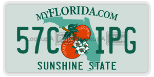 57CIPG  license plate in FL