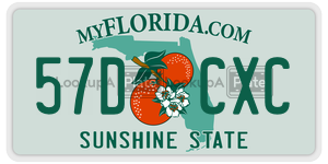 57DCXC license plate in Florida
