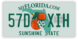 57DXIH  license plate in FL