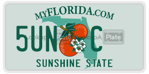 5UNC  license plate in FL