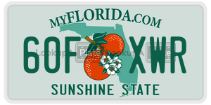 60FXWR  license plate in FL
