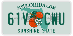 61VCWU  license plate in FL