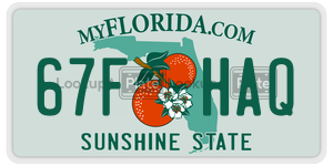 67FHAQ  license plate in FL