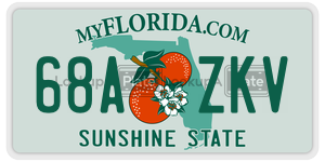 68AZKV  license plate in FL