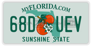 68DUEV license plate in Florida