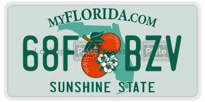 68FBZV  license plate in FL