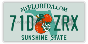 71DZRX  license plate in FL