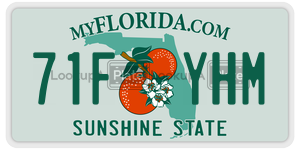 71FYHM  license plate in FL