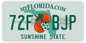 72FBJP  license plate in FL