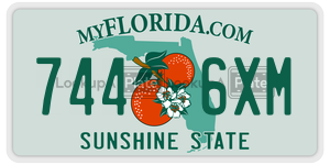 7446XM license plate in Florida