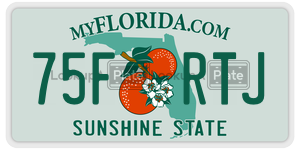 75FRTJ  license plate in FL