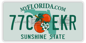 77CEKR  license plate in FL