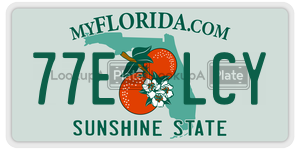 77ELCY  license plate in FL