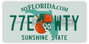 77EWTY  license plate in FL