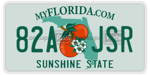 82AJSR  license plate in FL