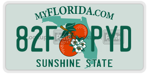 82FPYD  license plate in FL