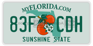 83FCDH license plate in Florida