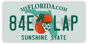84ELAP license plate in Florida