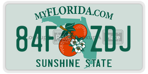 84FZDJ  license plate in FL