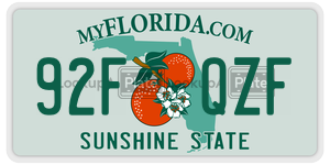 92FQZF  license plate in FL