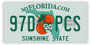 97DPCS  license plate in FL