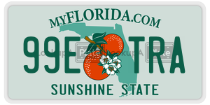 99ETRA license plate in Florida