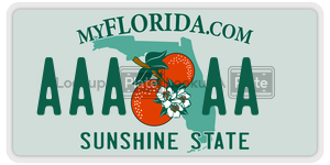 AAAAA  license plate in FL