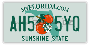 AH55YQ  license plate in FL