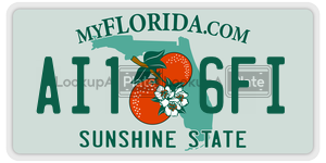 AI16FI license plate in Florida