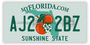 AJ22BZ  license plate in FL