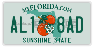AL18AD license plate in Florida