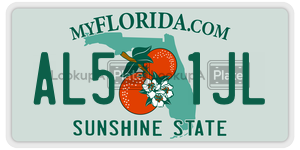 AL51JL license plate in Florida