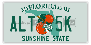 ALT5K license plate in Florida