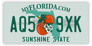 AQ59XK  license plate in FL