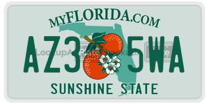 AZ35WA  license plate in FL