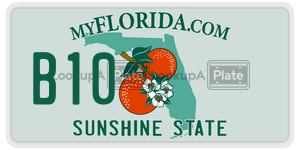 B10 license plate in Florida
