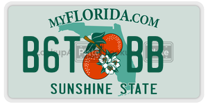 B6TBB  license plate in FL
