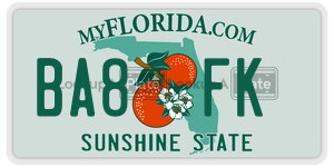 BA8FK  license plate in FL