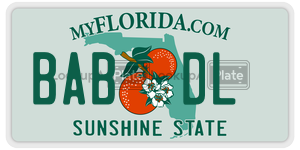 BABDL  license plate in FL