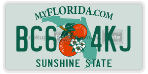 BC64KJ license plate in Florida