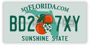 BD27XY  license plate in FL
