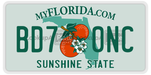 BD70NC  license plate in FL