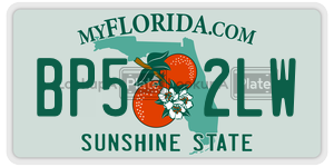BP52LW  license plate in FL