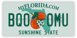 BQ00MU  license plate in FL